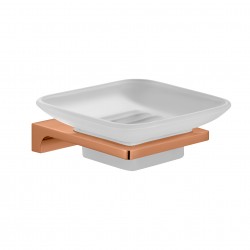 RAV Slezák - NIL - Koupelnový doplněk Mýdlenka skleněná, Zlatá Růžová - kartáčovaná NLA0300ZRK (NLA0300ZRK)