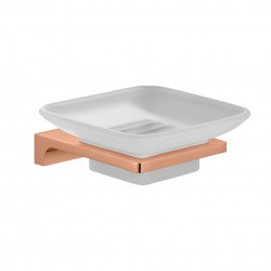 RAV Slezák - NIL - Koupelnový doplněk Mýdlenka skleněná, Zlatá Růžová - lesklá NLA0300ZRL (NLA0300ZRL)