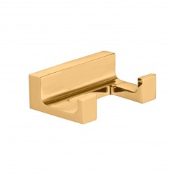 RAV Slezák - NIL - Koupelnový doplněk Věšáček dvojitý Koupelnový doplněk, Zlatá - kartáčovaná NLA0102ZK (NLA0102ZK)