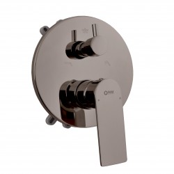 RAV Slezák - NIL - Vanová/Sprchová baterie podomítková 2-cestná s tělesem a s boxem, Metal grey - kartáčovaná NL185BOXMGK (NL185BOXMGK)