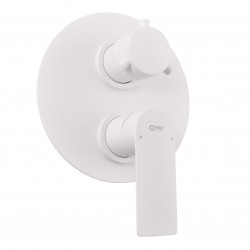 RAV Slezák - NIL - Vanová/Sprchová baterie podomítková 2-cestná s tělesem, Bílá - matná NL186KBMAT (NL186KBMAT)