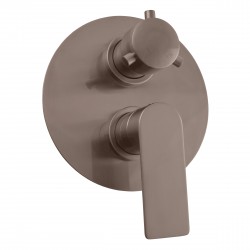 RAV Slezák - NIL - Vanová/Sprchová baterie podomítková 2-cestná s tělesem, Metal Grey - kartáčovaná NL186KMGK (NL186KMGK)