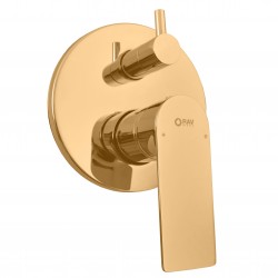 RAV Slezák - NIL - Vanová/Sprchová baterie podomítková 2-cestná s tělesem, Zlatá - kartáčovaná NL185ZK (NL185ZK)