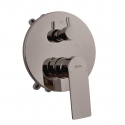 RAV Slezák - NIL - Vanová/Sprchová baterie podomítková 3-cestná s tělesem a s boxem, Metal grey - lesklá NL187BOXMGL (NL187BOXMGL)