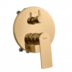 RAV Slezák - NIL - Vanová/Sprchová baterie podomítková 3-cestná s tělesem a s boxem, Zlatá - kartáčovaná NL187BOXZK (NL187BOXZK)