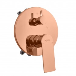 RAV Slezák - NIL - Vanová/Sprchová baterie podomítková 3-cestná s tělesem a s boxem, Zlatá růžová - lesklá NL187BOXZRL (NL187BOXZRL)