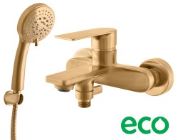 RAV Slezák - NIL - Vanový set s baterií, Zlatá - kartáčovaná NL154.5/1ZK (NL154.5/1ZK)