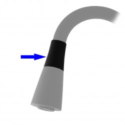 RAV Slezák - Plastový kužel na sprchu PS0013 (SR0013) , Černá matná PD0112 (PD0112)