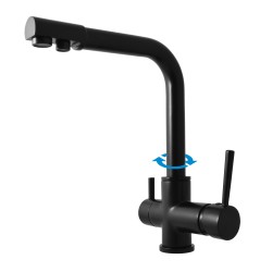 RAV Slezák - SEINA - Dřezová baterie na dvě vody, Černá - matná, 1/2