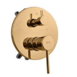 RAV Slezák - SEINA - Vanová/Sprchová baterie podomítková 2-cestná s tělesem a s boxem, Zlatá - kartáčovaná SE985BOXZK (SE985BOXZK)