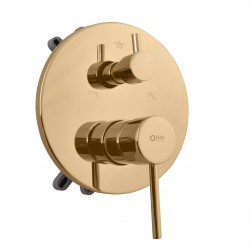 RAV Slezák - SEINA - Vanová/Sprchová baterie podomítková 2-cestná s tělesem a s boxem, Zlatá - lesklá SE985BOXZ (SE985BOXZ)