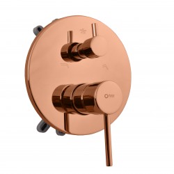 RAV Slezák - SEINA - Vanová/Sprchová baterie podomítková 2-cestná s tělesem a s boxem, Zlatá růžová - kartáčovaná SE985BOXZRK (SE985BOXZRK)