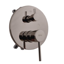 RAV Slezák - SEINA - Vanová/Sprchová baterie podomítková 3-cestná s tělesem a s boxem, Metal grey - lesklá SE987BOXMGL (SE987BOXMGL)