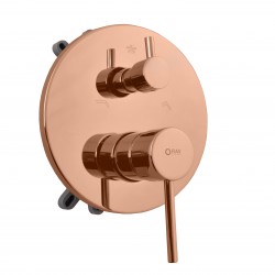 RAV Slezák - SEINA - Vanová/Sprchová baterie podomítková 3-cestná s tělesem a s boxem, Zlatá růžová - lesklá SE987BOXZRL (SE987BOXZRL)