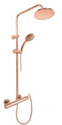 RAV Slezák - TERMOSTATICKÁ - Sprchový systém s termostatickou baterií, Zlatá Růžová - lesklá TRM82.5/7-61ZRL (TRM82.5/7-61ZRL)