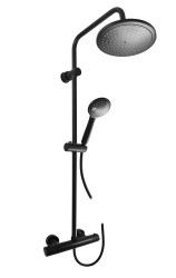 RAV Slezák - TERMOSTATICKÁ - Sprchový systém s vodovodní baterií, Černá - matná TRM82.5/7-43CMAT (TRM82.5/7-43CMAT)