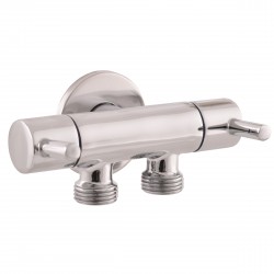 RAV Slezák - Ventil rohový dvojitý s keramickými vršky 1/2“x 2 x 1/2“ , Chrom RV0222 (RV0222)