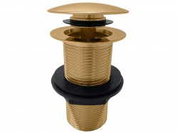 RAV Slezák - Výpusť umyvadlová 5/4'' bez přepadu - neuzavíratelná zátka, Zlatá - kartáčovaná MD0799ZK (MD0799ZK)