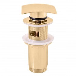 RAV Slezák - Výpusť umyvadlová CLICK-CLACK 5/4 - čtvercová, Zlatá - lesklá MD0481Z (MD0481Z)