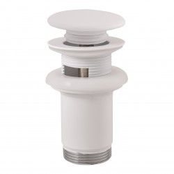 RAV Slezák - Výpusť umyvadlová CLICK-CLACK 5/4 s keramickou zátkou, Bílá - lesklá MD0485B (MD0485B)