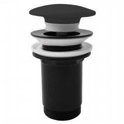 RAV Slezák - Výpusť umyvadlová CLICK-CLACK 5/4 s keramickou zátkou, Černá - matná MD0485-1CMAT (MD0485-1CMAT)