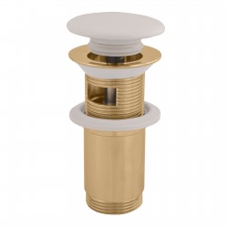 RAV Slezák - Výpusť umyvadlová CLICK-CLACK 5/4 s keramickou zátkou, Zlatá - lesklá MD0485Z (MD0485Z)