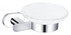 RAV Slezák - YUKON - Koupelnový doplněk Mýdlenka skleněná, Bílá/Chrom YUA0300CB (YUA0300CB)