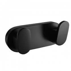 RAV Slezák - YUKON - Koupelnový doplněk Věšáček dvojitý, Černá - matná YUA0106CMAT (YUA0106CMAT)