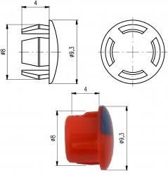RAV Slezák - Značení na páčku, Červená/Modrá-1 (SD0161)