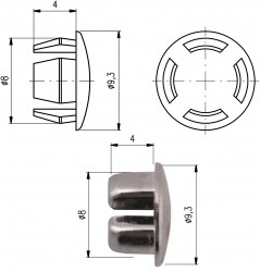 RAV Slezák - Značení na páčku, Chrom-1, ⌀8 mm (SD0160-1)