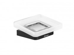 RAVAK - 10° Mýdlenka s držákem, černá/sklo (X07P556)