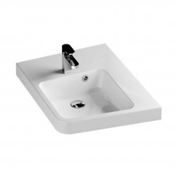 RAVAK - BeHappy II Rohové umyvadlo 55x67 cm, s 1 otvorem pro baterii, levé, bílá (XJAL1100001)