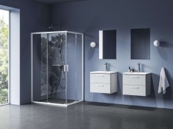 RAVAK - Blix II Sprchové dveře NBLRV2K-100, 100x195 cm, matná bílá/čiré sklo (1XMA0E00Z1)