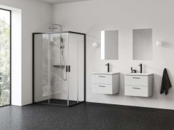 RAVAK - Blix II Sprchové dveře NBLRV2K-80, 80x195 cm, černá/čiré sklo (1XM40300Z1)