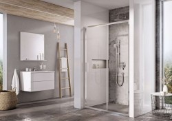 RAVAK - Blix Sprchové dveře Slim BLSDP2-110, 108-111 cm, lesklý hliník/čiré sklo (X0PMD0C00Z1)