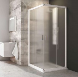 RAVAK - Blix Sprchový kout čtyřdílný, 88-90 cm, bílá/sklo Grape (1LV70100ZG)