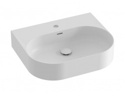 RAVAK - Ceramic Umyvadlo 55x45 cm, s přepadem, otvor pro baterii, matná bílá (XJX0E155003)