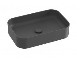 RAVAK - Ceramic Umyvadlo na desku 55x37 cm, bez přepadu, bez otvoru pro baterii, antracit (XJX03155003)