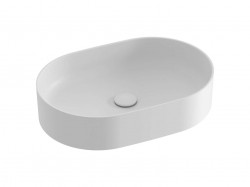 RAVAK - Ceramic Umyvadlo na desku 55x37 cm, bez přepadu, bez otvoru pro baterii, matná bílá (XJX0E155000)