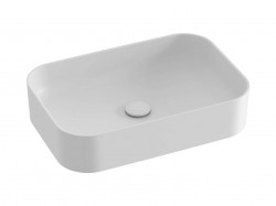 RAVAK - Ceramic Umyvadlo na desku 55x37 cm, bez přepadu, bez otvoru pro baterii, matná bílá (XJX0E155004)
