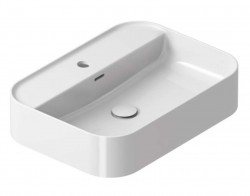 RAVAK - Ceramic Umyvadlo na desku, 55x40 cm, s přepadem, otvor pro baterii, bílá (XJX01155005)