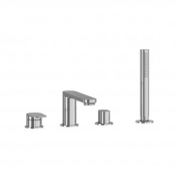 RAVAK - Chrome II Baterie na okraj vany, 4-otvorová instalace, chrom (X070587)