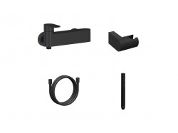 RAVAK - Chrome II Sprchová baterie s příslušenstvím, matná černá (X07S122)