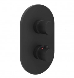 RAVAK - Chrome II Termostatická baterie pod omítku, pro 2 spotřebiče, černá (X070467)