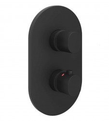 RAVAK - Chrome II Termostatická baterie pod omítku, pro 3 spotřebiče, černá (X070469)