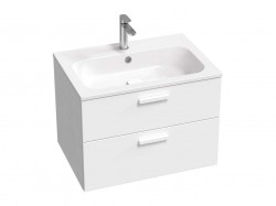 RAVAK - Chrome II Umyvadlová skříňka 70x50x49 cm, 2 zásuvky, lesklá bílá (X000001777)