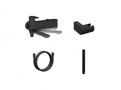 RAVAK - Chrome II Vanová baterie s příslušenstvím, matná černá (X07S120)