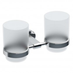 RAVAK - Chrome Pohárky na kartáčky a pastu, s držákem, chrom/sklo (X07P189)