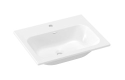 RAVAK - Chrome Slim Umyvadlo 61x49 cm, s přepadem, otvor pro baterii, bílá (XJX01160008)