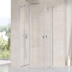 RAVAK - Chrome Sprchové dveře CRV2-100, 98-100 cm, satin/čiré sklo (1QVA0U00Z1)